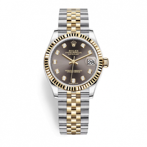Rolex Datejust 31mm Stainless Steel and Yellow Gold Grey Dial 278273-0022