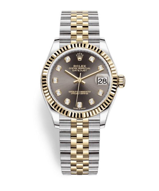 Rolex Datejust 31mm Stainless Steel and Yellow Gold Grey Dial 278273-0022