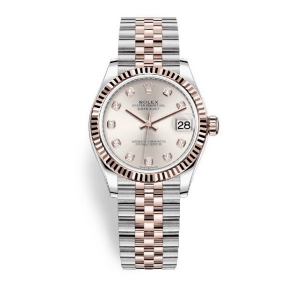 Rolex Datejust 31mm Stainless Steel and Everose Gold Silver Dial 278271-0016 New