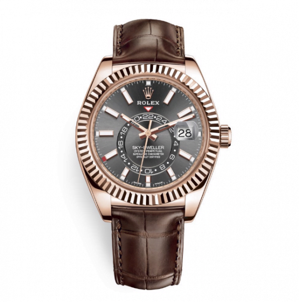 Rolex Sky Dweller 42mm Rhodium Index 326135-0008
