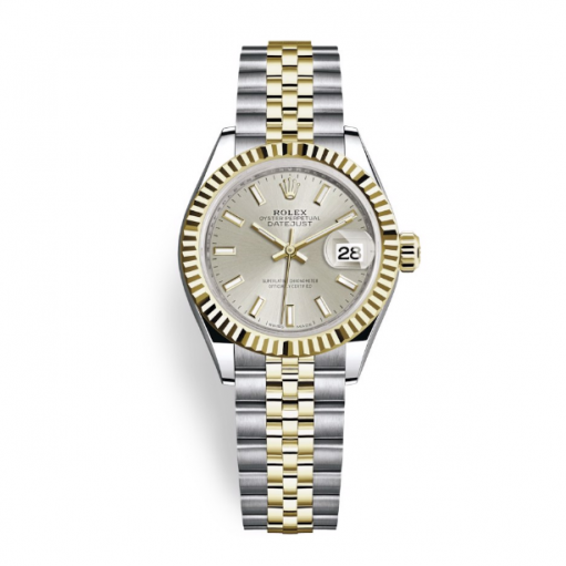 Rolex Lady-Datejust 28mm Stainless Steel Yellow Gold and Silver Dial 279173-0019