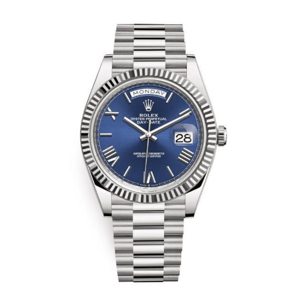 Rolex Day-Date 40mm White Gold Blue 228239-0007