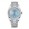 Rolex Day-Date 40mm Platinum Ice Blue Baguette 228396TBR-0002