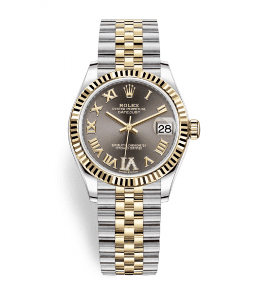 Rolex Datejust 31mm Stainless Steel and Yellow Gold Grey Dial 278273-0018