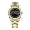 Rolex Day-Date 40 Yellow Gold Black Diamond Dial & Diamond Bezel President Bracelet 228348RBR