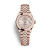 Rolex Everose Gold Lady-Datejust 28mm Watch - Domed Bezel - 279165 pij