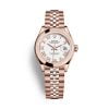 Rolex Everose Gold Lady-Datejust 28mm Watch - Domed Bezel - 279165 wrj