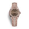 Rolex Everose Gold Lady-Datejust 28mm Watch - Fluted Bezel - 279175 choij