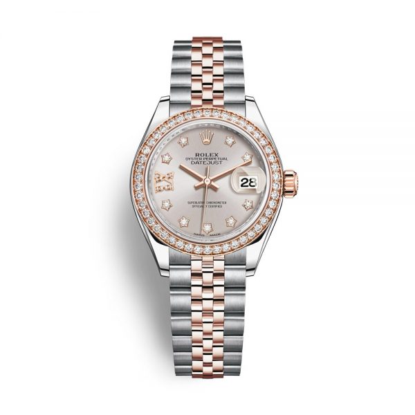 Rolex Steel and Everose Gold Rolesor Lady-Datejust 28mm - 279381RBR cọc số sao new