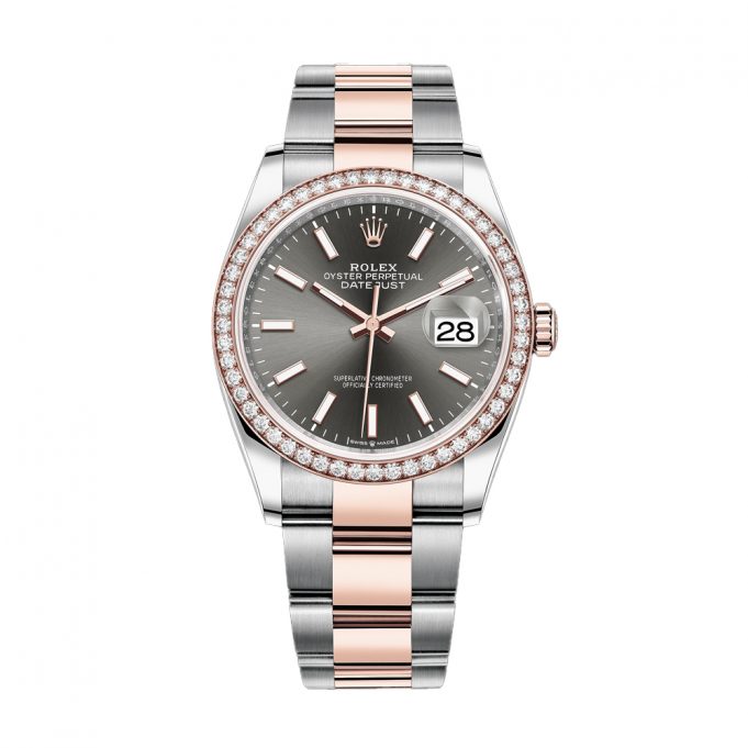 Rolex Steel and Everose Rolesor Datejust 36mm Watch - 126281RBR dkrio