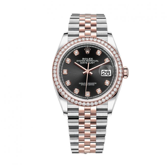 Rolex Steel and Everose Rolesor Datejust 36mm Watch - 126281RBR