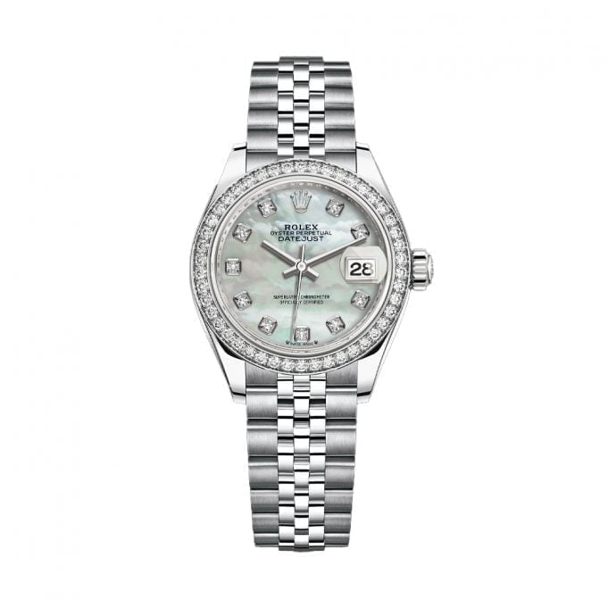 Rolex Steel and White Gold Rolesor Lady-Datejust 28mm Watch - 279384RBR mdj
