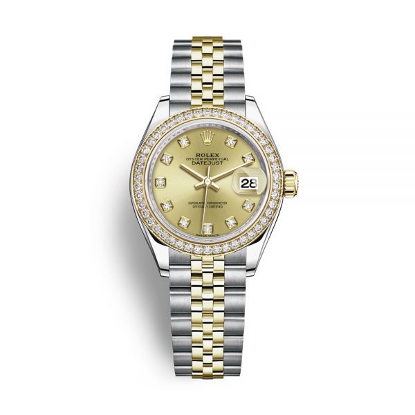 Rolex Steel and Yellow Gold Rolesor Lady-Datejust 28mm Watch - 279383RBR chdj