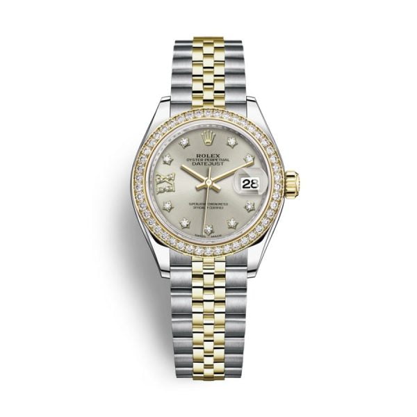 Rolex Steel and Yellow Gold Rolesor Lady-Datejust 28mm Watch - 279383RBR s9dix8dj