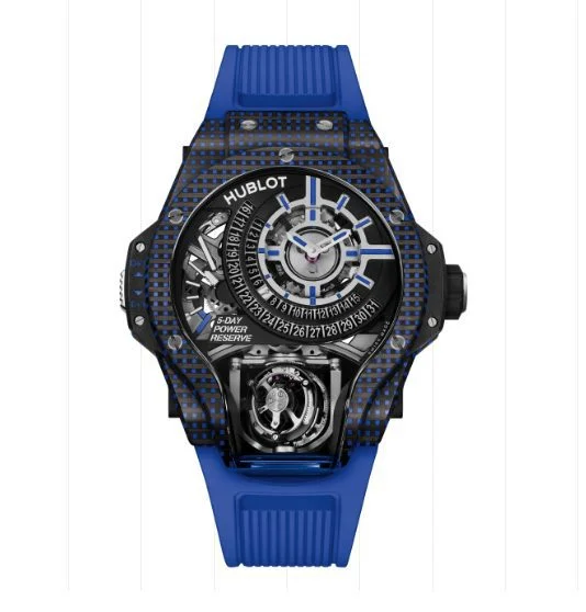 HUBLOT MP-09 TOURBILLON BI-AXIS BLUE 3D CARBON