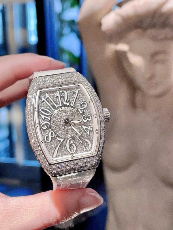 Franck Muller Vanguard V32 Full Diamond Stell White