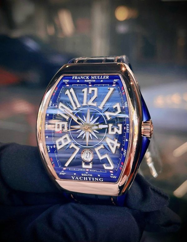Franck Muller Vanguard V41 Rose Gold Yachting Blue