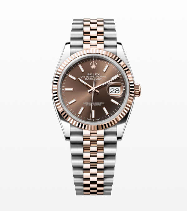 Rolex Steel and Everose Rolesor Datejust 36mm Chocolate Dial - Jubilee 126231-0043 New