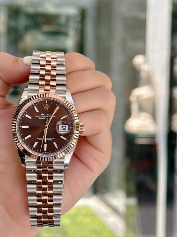 Rolex Steel and Everose Rolesor Datejust 36mm Chocolate Dial - Jubilee 126231-0043 New