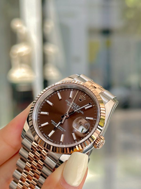 Rolex Steel and Everose Rolesor Datejust 36mm Chocolate Dial - Jubilee 126231-0043 New