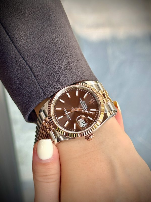 Rolex Steel and Everose Rolesor Datejust 36mm Chocolate Dial - Jubilee 126231-0043 New