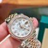 Rolex Lady-Datejust 28mm Stainless Steel and Everose Gold MOP 279381RBR-0013 used 2017