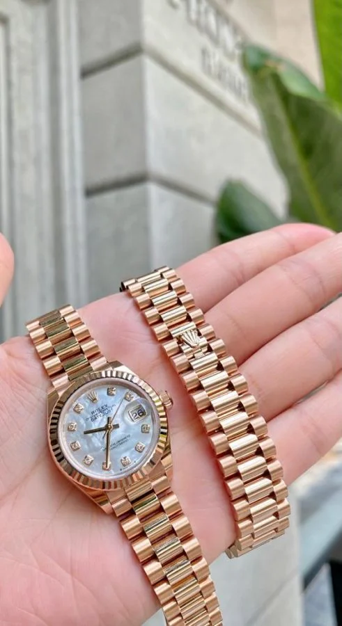 Rolex Lady-Datejust 279175-0017, 28mm, Everose Gold