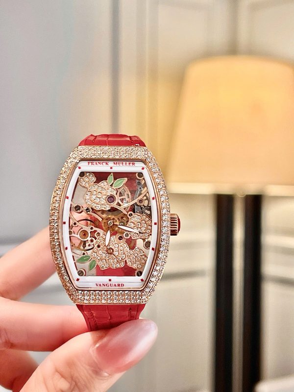 Franck Muller Vanguard V 32 S6 SQT ROSE D MVT D Red Rose Skeleton