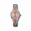 Rolex Steel and Everose Gold -Datejust 28mm - Fluted Bezel 279171-0027 mặt hồng Cọc số sao
