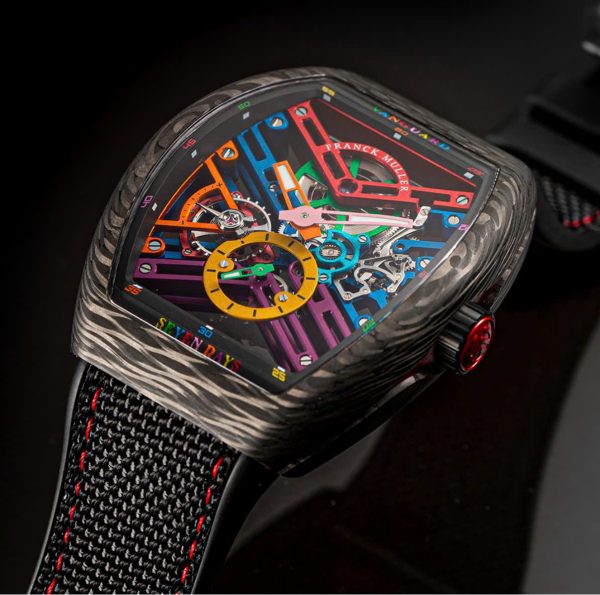 Franck Muller Vanguard 7 Days Power Reserve Skeleton Color Dreams 43mm