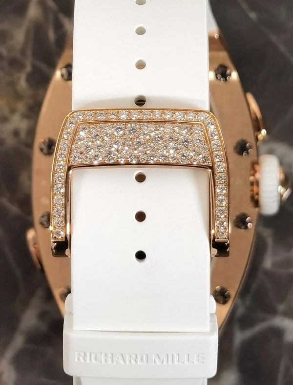 Richard Mille RM 37 Rose Gold Snow Setting Diamond Mop Used