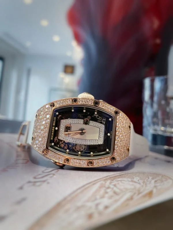 Richard Mille RM 37 Rose Gold Snow Setting Diamond Onyx