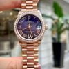 Rolex Datejust Lady Rose Gold Aubergine Six Dial