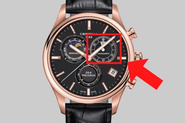 Cách chỉnh giờ đồng hồ đeo tay - Chỉnh đồng hồ có chức năng bấm giờ thể thao Chronograph