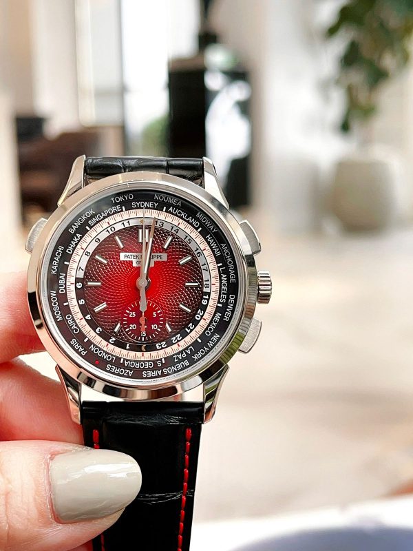 Patek Philippe World Time Chronograph 18k White Gold 5930G-011 Singapore New