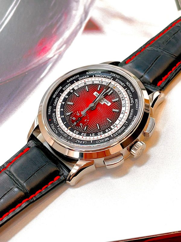 Patek Philippe World Time Chronograph 18k White Gold 5930G-011 Singapore New