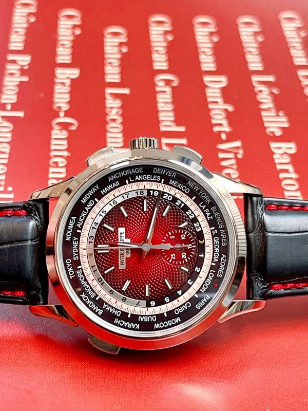 Patek Philippe World Time Chronograph 18k White Gold 5930G-011 Singapore New