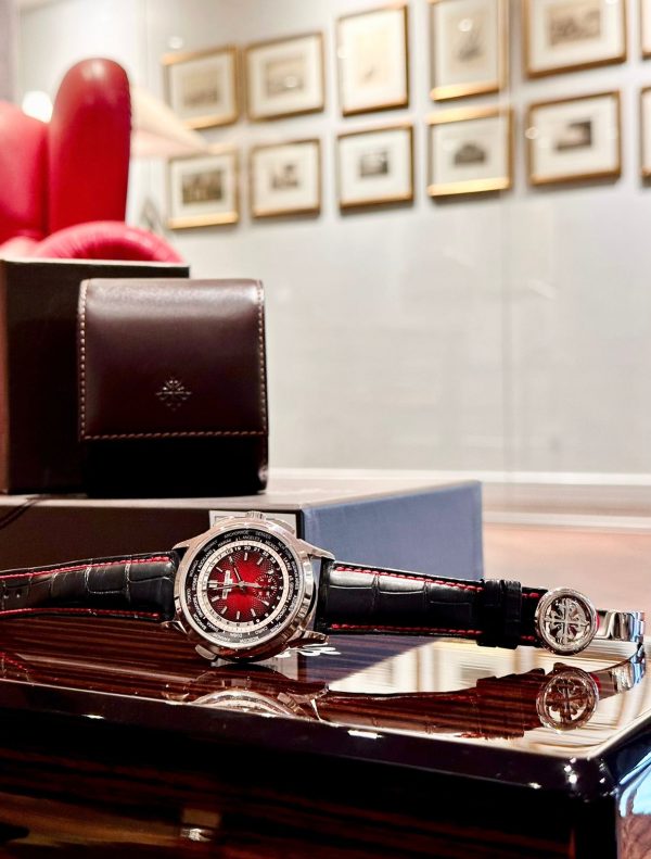 Patek Philippe World Time Chronograph 18k White Gold 5930G-011 Singapore New