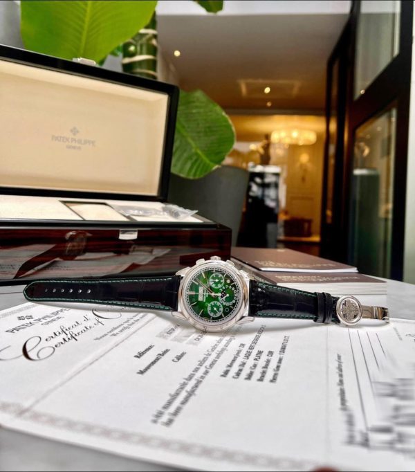 Patek Philippe Grand Complications 5270P-014 Green Perpetual Calendar Chronograph