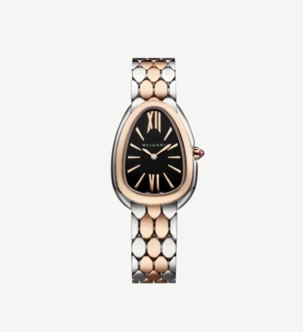 BVLGARI SERPENTI SEDUTTORI BLACK DIAL ROSE GOLD AND STEEL