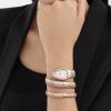 BVLGARI SERPENTI TUBOGAS WHITE DIAL STEEL AND ROSE GOLD DIAMONDS
