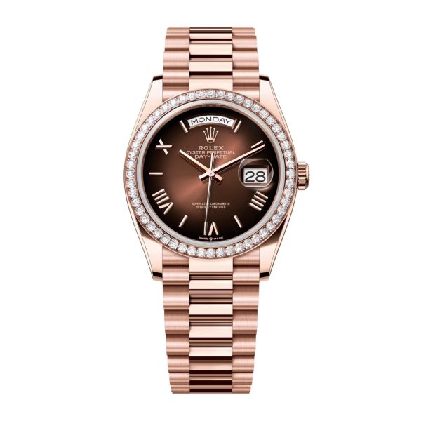 Rolex Everose Gold Day-Date 128345RBR-0075 Brand new 2024