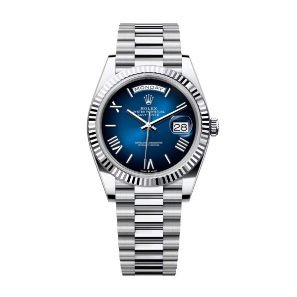 Rolex Day-Date Platinum 228236-0024 Blue Ombre Brand new 2024