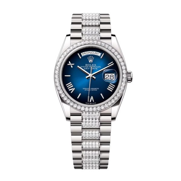 Rolex Day-Date White Gold 128349RBR-0048 Brand new 2024