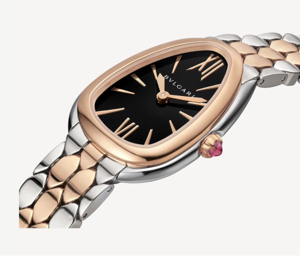 BVLGARI SERPENTI SEDUTTORI BLACK DIAL ROSE GOLD AND STEEL