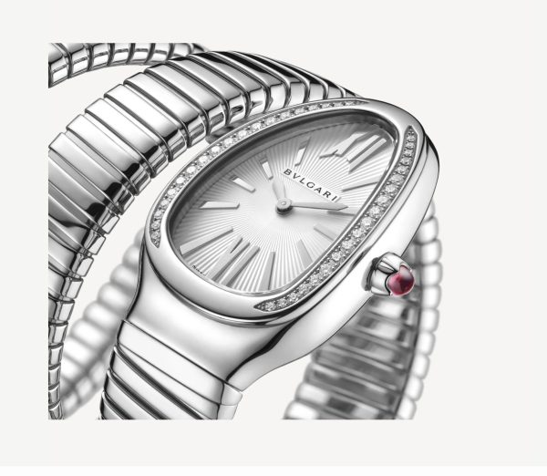 BVLGARI SERPENTI TUBOGAS WHITE DIAL DIAMONDS