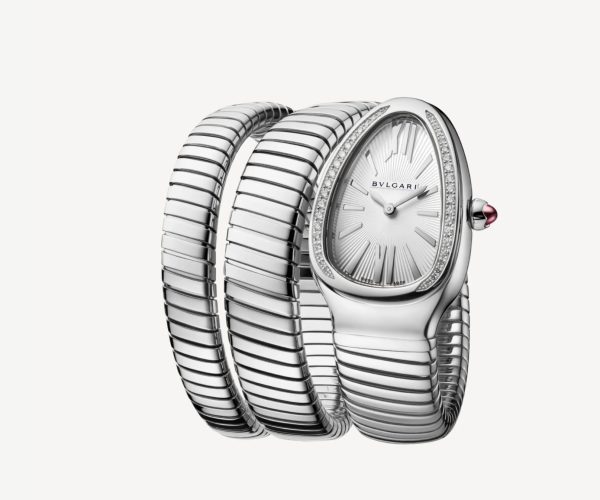 BVLGARI SERPENTI TUBOGAS WHITE DIAL DIAMONDS