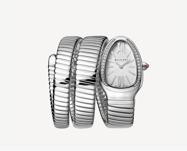 BVLGARI SERPENTI TUBOGAS WHITE DIAL DIAMONDS