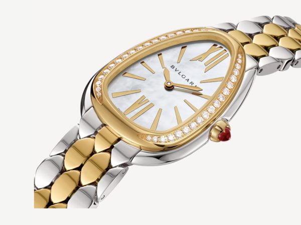 BVLGARI SERPENTI SEDUTTORI STEEL & YELLOW GOLD DIAMONDS