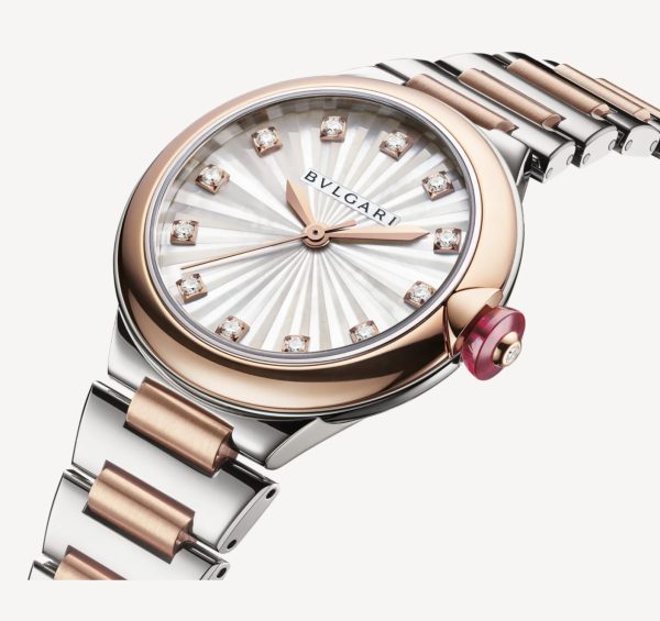BVLGARI LVCEA STEEL & ROSE GOLD